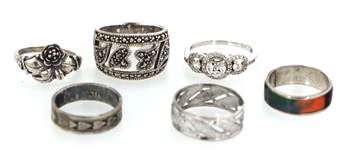 STERLING SILVER SEMI-PRECIOUS STONE & CZ FASHION RINGS