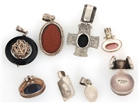 STERLING SILVER SEMI-PRECIOUS STONE PENDANTS
