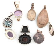 STERLING SILVER SEMI-PRECIOUS STONE PENDANTS