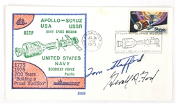 1975 APOLLO-SOYUZ SIGNED COVER TOM SAFFORD GERALD FORD