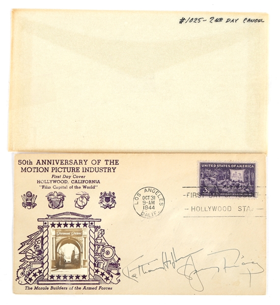 1ST DAY COVER SIGNED KATHARINE HEPBURN SPENCER TRACY