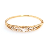 STERLING SILVER VERMEIL & CZ FASHION BANGLE BRACELETS