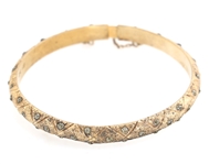 STERLING SILVER VERMEIL & CZ FASHION BANGLE BRACELETS
