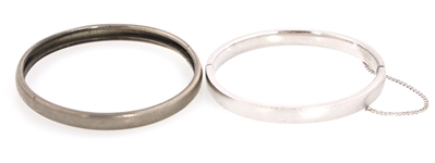 STERLING SILVER VERMEIL & CZ FASHION BANGLE BRACELETS
