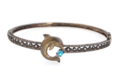 STERLING SILVER VERMEIL & CZ FASHION BANGLE BRACELETS