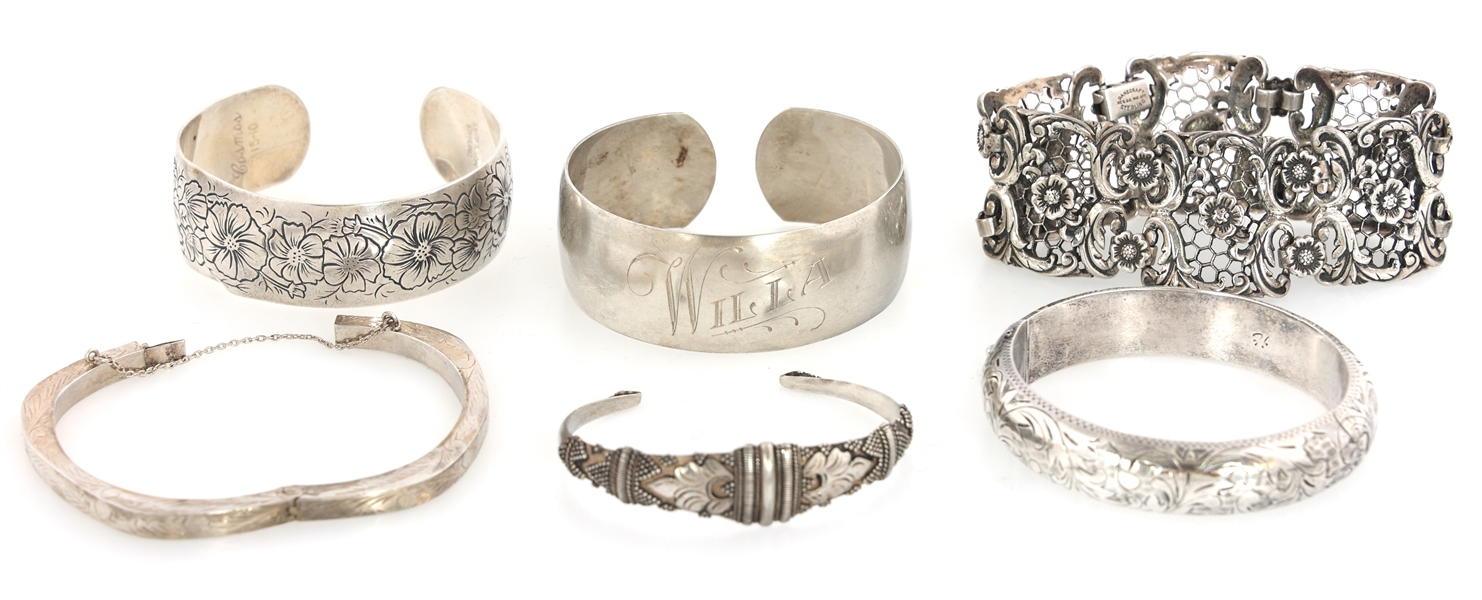 STERLING SILVER FASHION BRACELETS - CUFFS & BANGLES