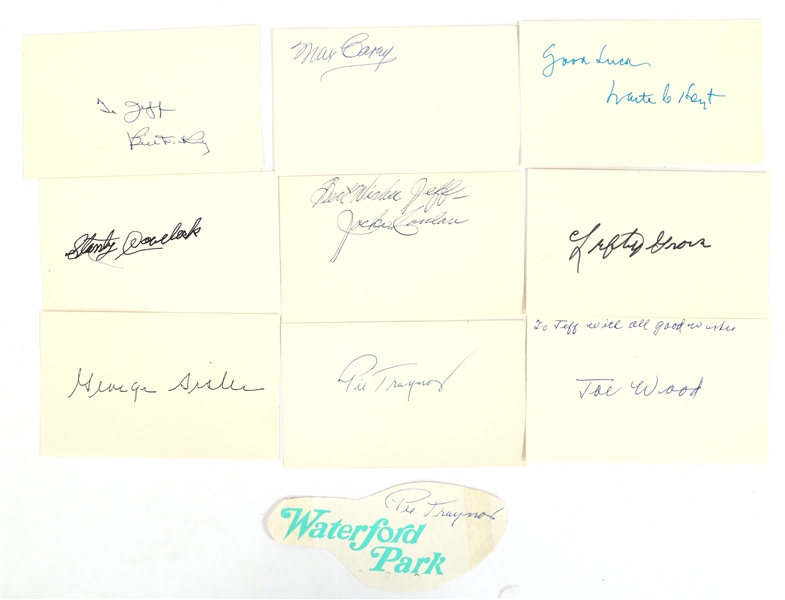 MAJOR LEAGUE BASEBALL HOF AUTOGRAPH INDEX CARDS