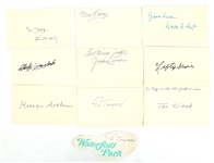 MAJOR LEAGUE BASEBALL HOF AUTOGRAPH INDEX CARDS