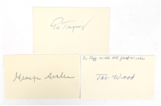 MAJOR LEAGUE BASEBALL HOF AUTOGRAPH INDEX CARDS