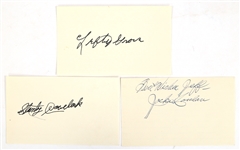 MAJOR LEAGUE BASEBALL HOF AUTOGRAPH INDEX CARDS
