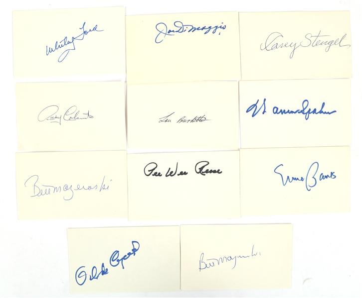 MAJOR LEAGUE BASEBALL HOF AUTOGRAPH INDEX CARDS
