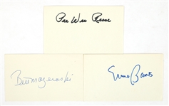 MAJOR LEAGUE BASEBALL HOF AUTOGRAPH INDEX CARDS