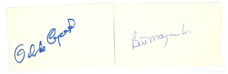 MAJOR LEAGUE BASEBALL HOF AUTOGRAPH INDEX CARDS