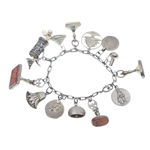 COIN SILVER CHARM BRACELET
