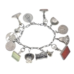 COIN SILVER CHARM BRACELET