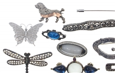 STERLING SILVER JEWELRY BROOCH PINS