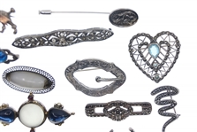 STERLING SILVER JEWELRY BROOCH PINS