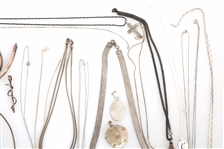 STERLING SILVER JEWELRY NECKLACE, BRACELETS, & PENDANTS