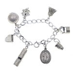 STERLING SILVER CHARM BRACELET