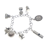 STERLING SILVER CHARM BRACELET