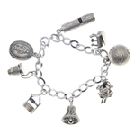 STERLING SILVER CHARM BRACELET
