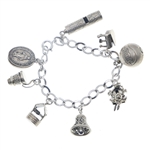 STERLING SILVER CHARM BRACELET