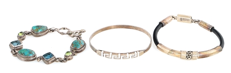 STERLING SILVER BANGLE & CUFF BRACELETS 