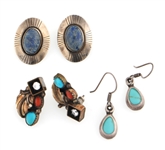 TAXCO MEXICO & SOUTHWEST STERLING SILVER EARRINGS