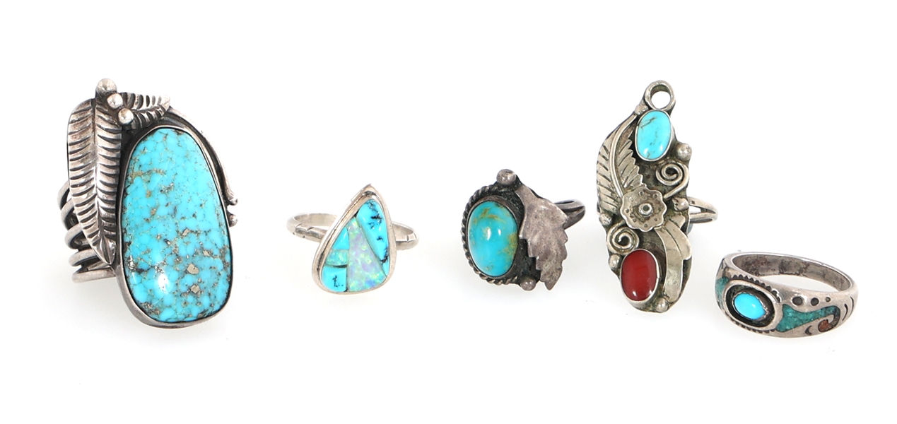 NATIVE AMERICAN SOUTHWEST STERLING SILVER RINGS