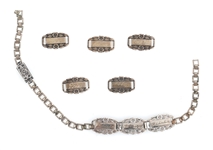 MILITARY SWEETHEART STERLING & FORGET-ME-NOT BRACELETS