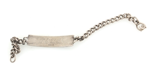 MILITARY SWEETHEART STERLING & FORGET-ME-NOT BRACELETS