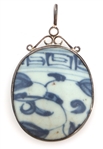 CHINESE PORCELAIN SILVER PENDANTS & FILIGREE BRACELET