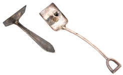 SILVER GOBLETS, TRAYS, CRUMB PUSHER & MORE