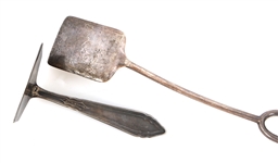 SILVER GOBLETS, TRAYS, CRUMB PUSHER & MORE