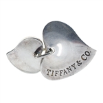 TIFFANY & CO STERLING SILVER DOUBLE HEART PENDANT CHARM
