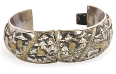 .800 SILVER CUFF BRACELETS & ITALIAN LIPSTICK CASE