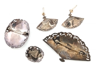 SILVER JEWELRY - EARRINGS, BROOCHES, BRACELETS, & MORE