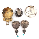 SILVER JEWELRY - EARRINGS, BROOCHES, BRACELETS, & MORE