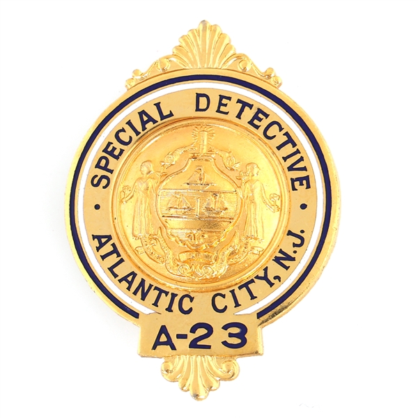ATLANTIC CITY NEW JERSEY SPECIAL DETECTIVE BADGE