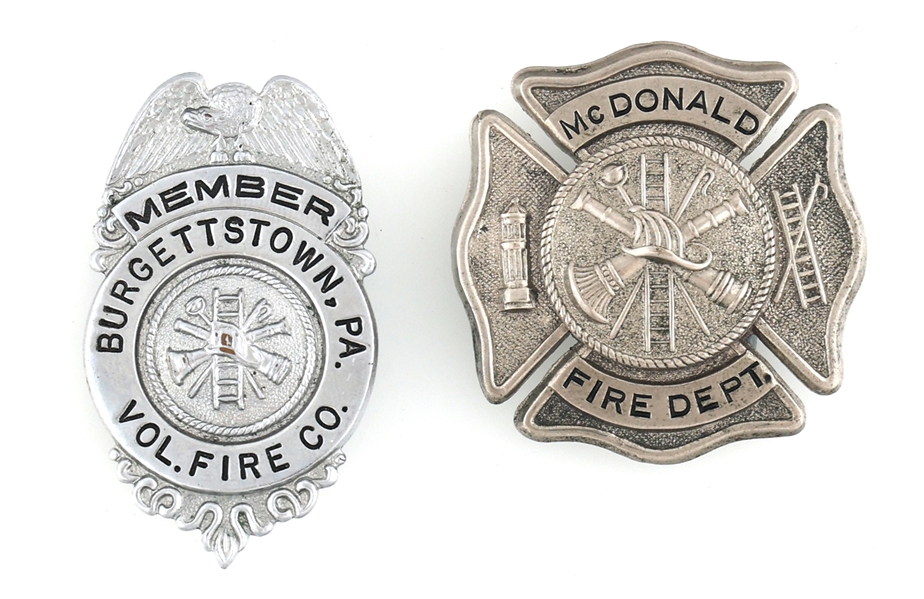 OBSOLETE FIRE DEPARTMENT COMPANY BADGES