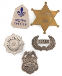 OBSOLETE LAW ENFORCEMENT BADGES - LOT OF 5