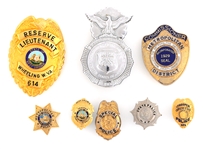 OBSOLETE LAW ENFORCEMENT BADGES - LOT OF 8