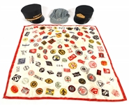RAILROADIANA CONDUCTOR ENGINEER HATS & SCARF