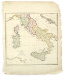 1782 T. STACKHOUSE MAP OF SOUTHERN ITALY 