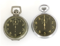 US MILITARY ELGIN & WALTHAM TYPE A-8 STOPWATCHES