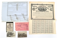 RAILROADIANA PHOTOGRAPHS, BONDS, & EPHEMERA