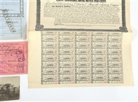 RAILROADIANA PHOTOGRAPHS, BONDS, & EPHEMERA