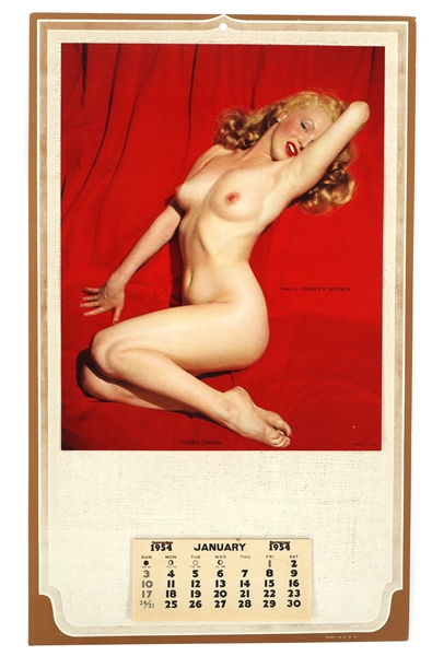 1954 MARILYN MONROE GOLDEN DREAMS PINUP CALENDAR