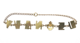 10K YELLOW GOLD UNITED STATES NAVY BRACELET