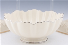 LENOX PORCELAIN CHINA - CANDY DISH, CANDLESTICKS & VASE